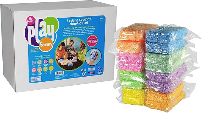 Educational Insights Playfoam Class Pack - Sensory Toys & Squishy Fidget Toys for Kids, Squishy Foam Blocks, Non Sticky Dough, Sensory Bin Filler & Classroom Tools, Teacher Must Haves, Ages 3+