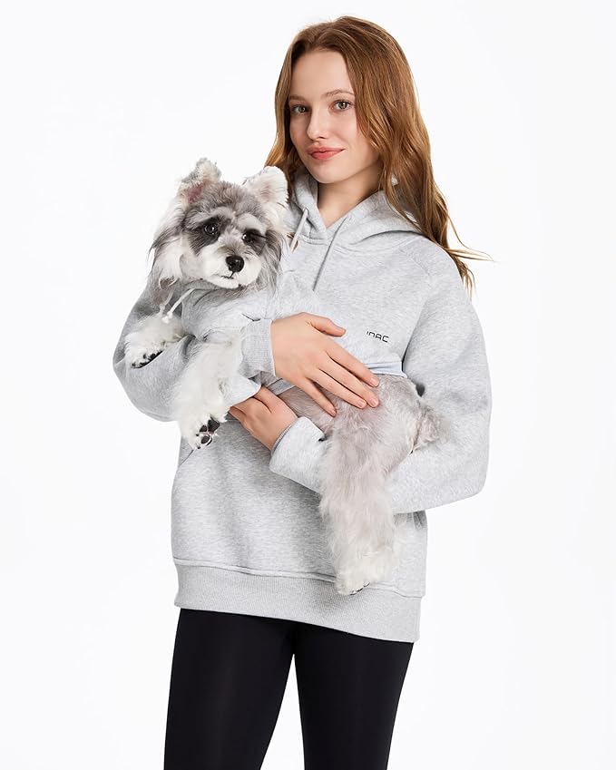 XPUDAC Matching Hoodie for Dogs and Humans Fleece Sweatshirt Soft Warm Pet Hoodie Sweater for Large Small Medium Dog and Owner Matching Clothes Cold Weather, Grey, Large