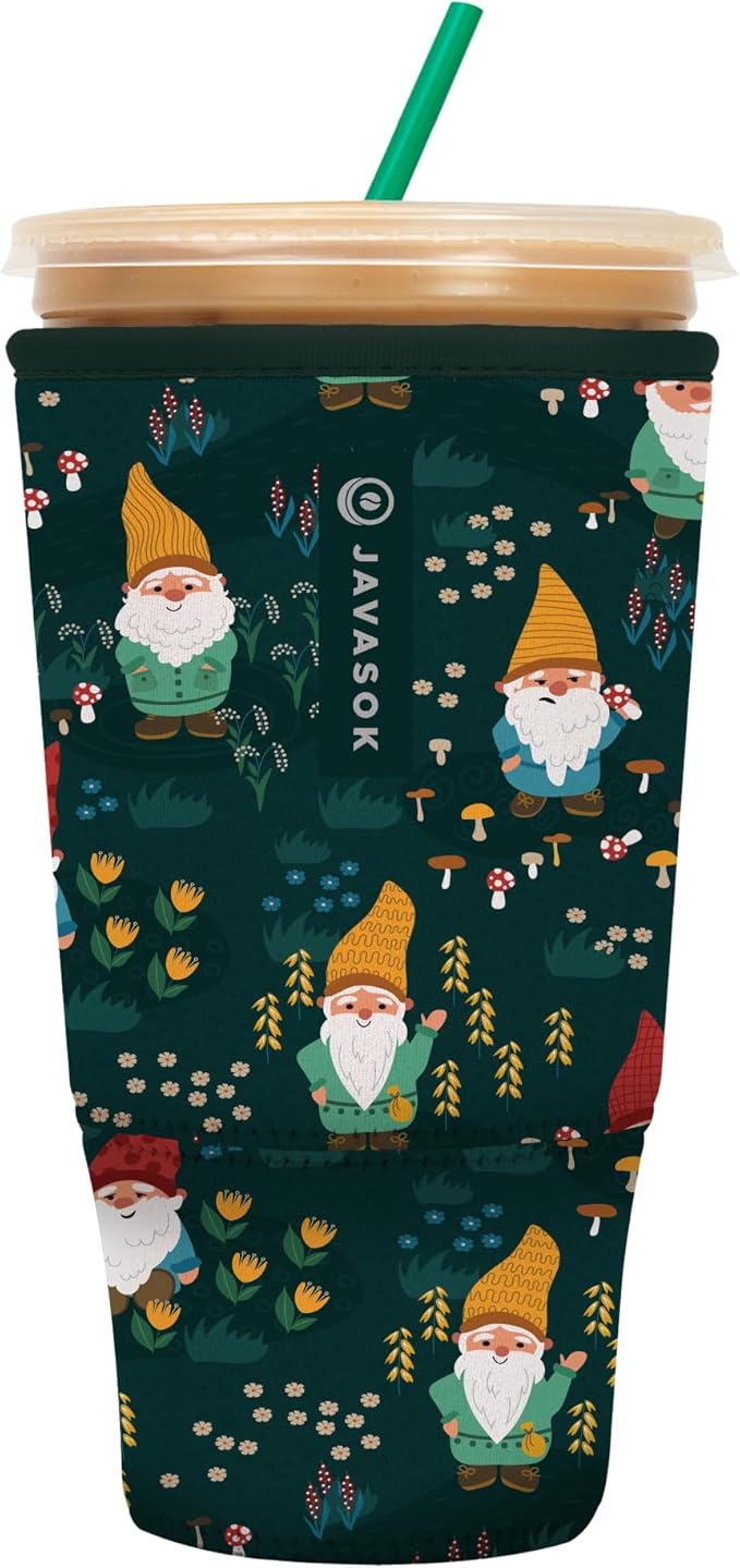 Sok It JavaSok Iced Coffee & Cold Soda Insulated Neoprene Cup Sleeve (Rollin' with my Gnomies, XXLarge: 44-48oz)