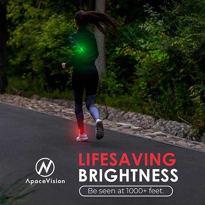 LED Safety Light (2 Pack) - Clip On Strobe/Running Lights for Runners, Dog, Bike, Walking, Boat, Kayak, Stroller and More - High Visibility Accessories for Your Reflective Gear, Bicycle