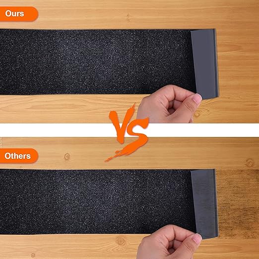 Qingluan Anti Slip Tape, Heavy Duty Grip Tape Outdoor Waterproof, High Adhesive Traction Safety Tape for Stairs, Tread Steps, Ramps, Skateboards (Black, 4 Inch x 60Foot)