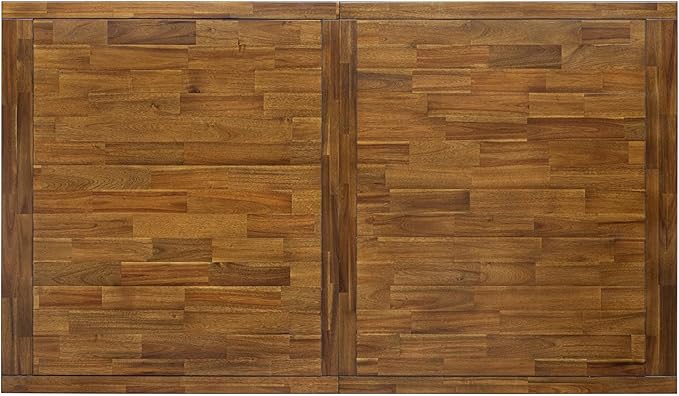 NKFO9-AWA-18-9-Piece Kitchen Set Consists of a Dinner Table and 8 Brown Linen Fabric Kitchen Chairs with Button Tufted Chair Back - Antique Walnut Finish.