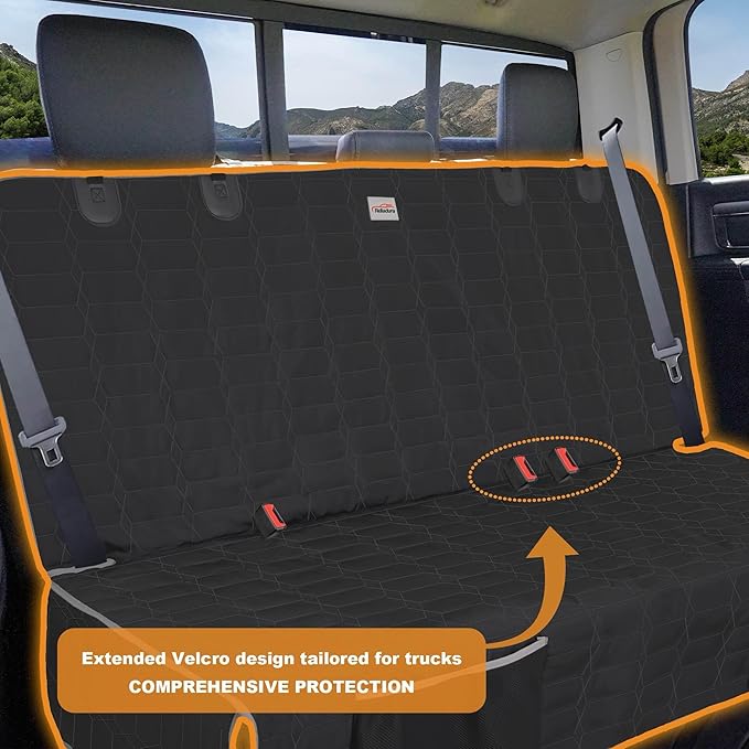 Dog Car Seat Cover for Back Seat, Car Seat Covers for Pets, Nonslip Backseat Cover Protector, Washable Bench Seat Covers for Trucks & SUV