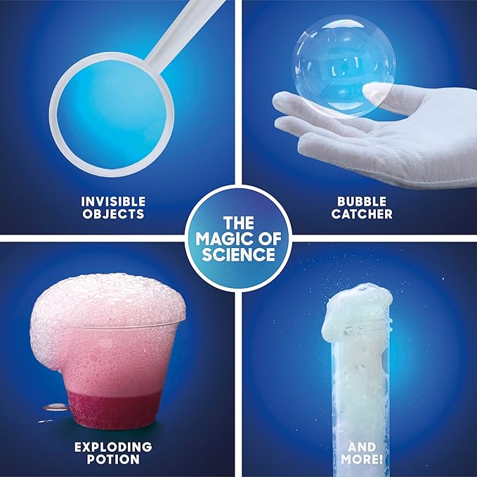 Discovery™ Magic Science Lab – 72 STEM Experiments for Kids| Reactions, Illusions, Crystals, Slime & Light Tricks| DIY Chemistry Project Kit| Educational Learning Toy| Physics Activity Set Ages 8+