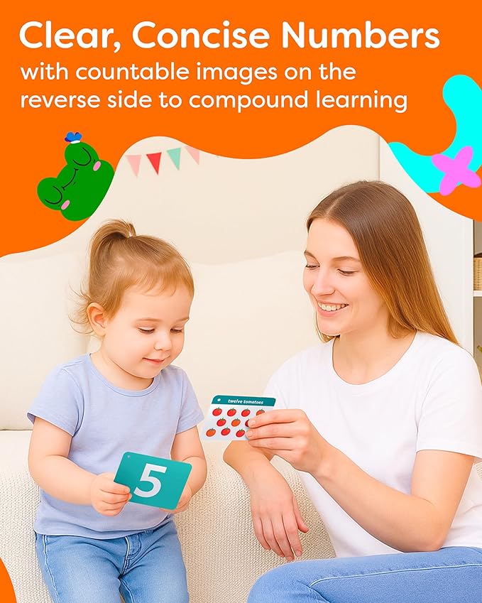 Toddler Flash Cards - Learn Colors, Numbers, Shapes, Opposites on Thick Jumbo Flashcards for Early Learners - Teacher Designed for Preschool, Kindergarten & Toddlers