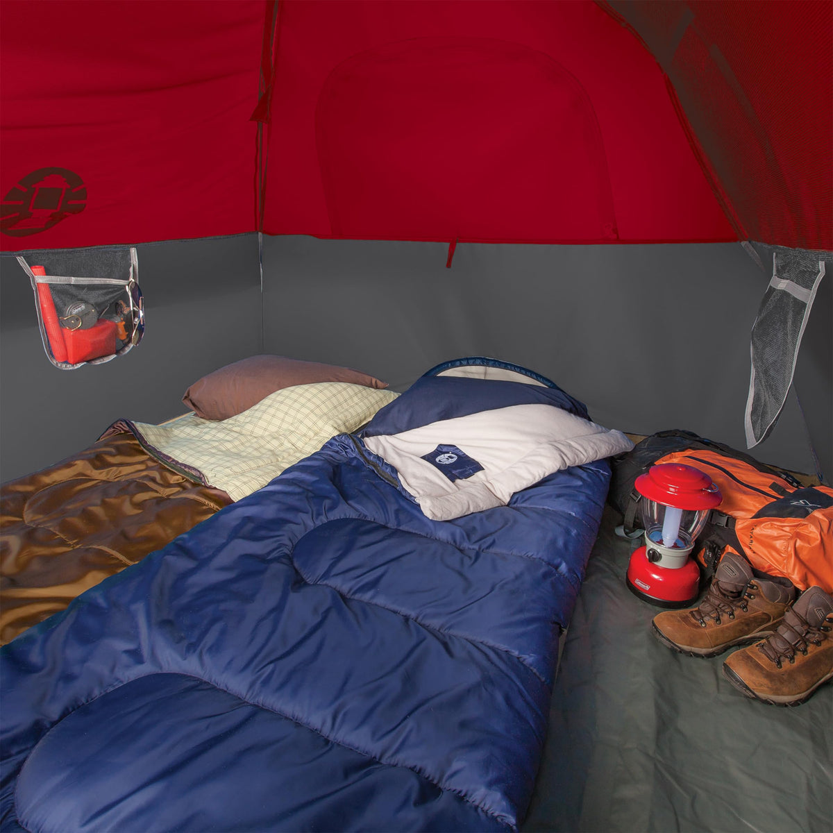 Coleman Brazos 20/30°F Adult Cool-Weather Sleeping Bag with No-Snag Zipper & Stuff Sack, Machine Washable