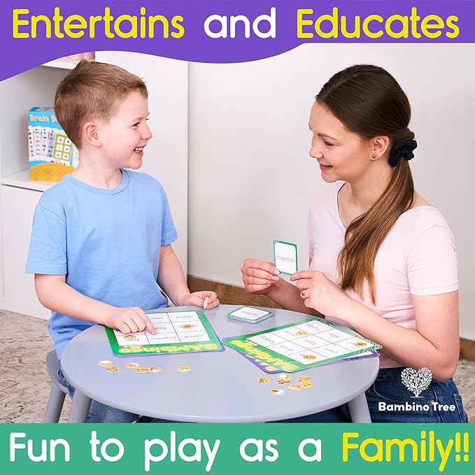 THE BAMBINO TREE Sight Word Bingo Game Level 3 & 4 - Learn to Read Vocabulary for 1st 2nd 3rd Grade Kids - Dolch's Fry's Site Words Reading Game