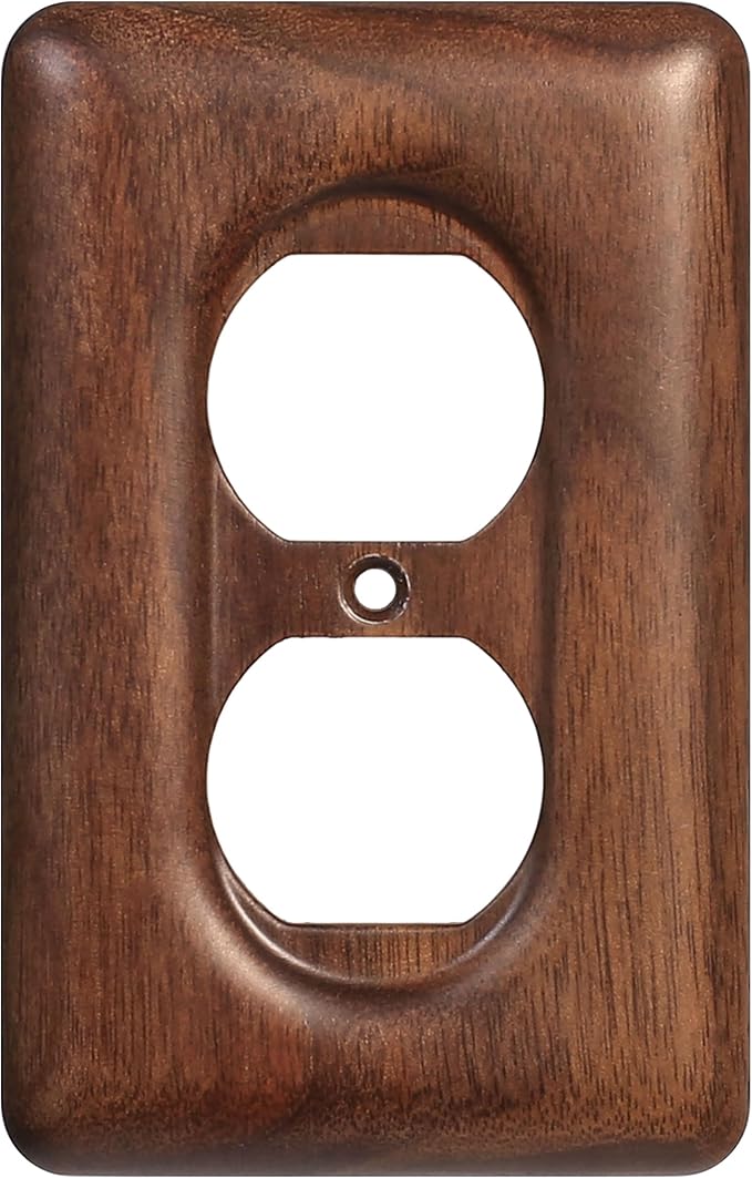 Decorative Outlet Covers Solid North American Walnut Plug Plate Covers, Electrical Wall Plates for Outlets