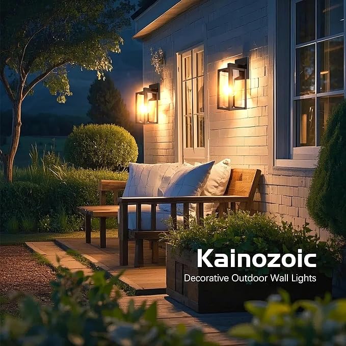 Outdoor Wall Light Fixtures Exterior Waterproof Porch Lights Outdoor Anti-Rust Wall Lantern with Clear Glass Patio Sconce Light