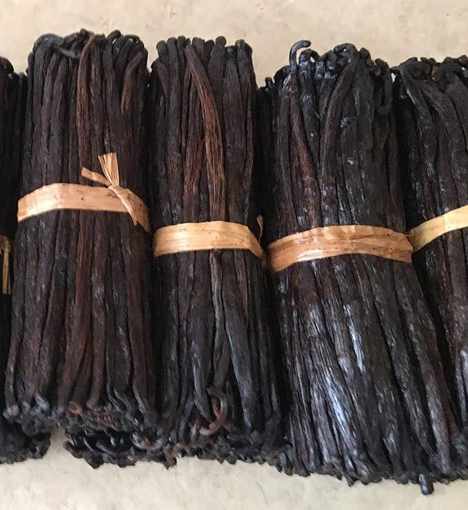 1oz Madagascar Vanilla Beans Grade B. Certified USDA Organic for extract, Cooking and Paste 5"-7" by FITNCLEAN VANILLA| Whole NON-GMO Pods