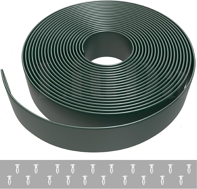 2" x20' ft Vinyl Straps for Patio Chairs Repair Kit Outdoor Vinyl Strapping for Patio Furniture Replacement Straps for Patio Chairs Straps Replacement Lawn Chair Webbing (Dark Green)+20 Rivets