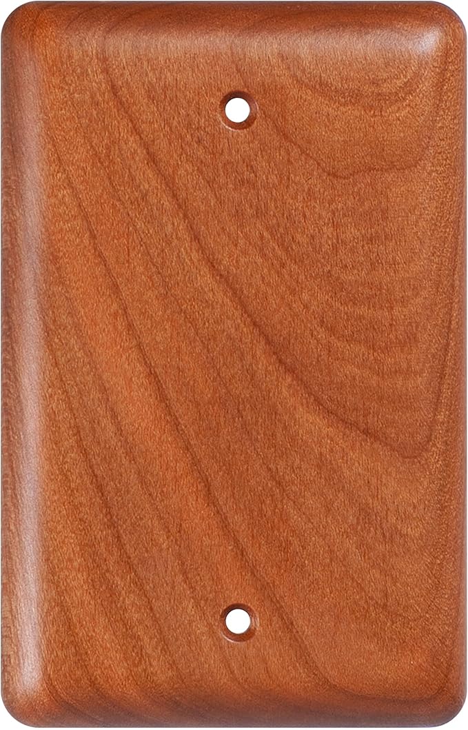 Cherry Wood Blank Wall Plate Cover Decorator Style Perfect for Blank Wall Plate and Blank Outlet Cover Home Decor Elegant Design