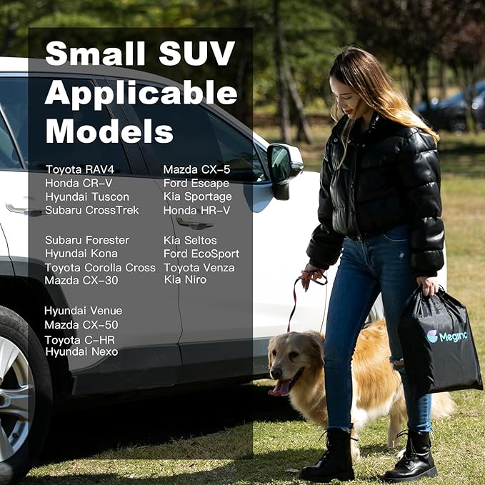 Dog Seat Covers for Back Seat,Pet Hammock for Cars, Waterproof Backseat Cover for Dogs in Car, Heavy Durable Car Hammock for SUV with Mesh Window, Non Slip Dog Car Seat Covers for Small SUV,RAV4,CRV