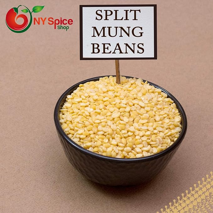 NY SPICE SHOP Split Mung Beans ??1.5 Pound Yellow Mung lentils ??Split Mung Dal (without Skin) ??Moong Dal Beans ??Protein & Fiber Rich lentils - Best for Cooking & kitchar