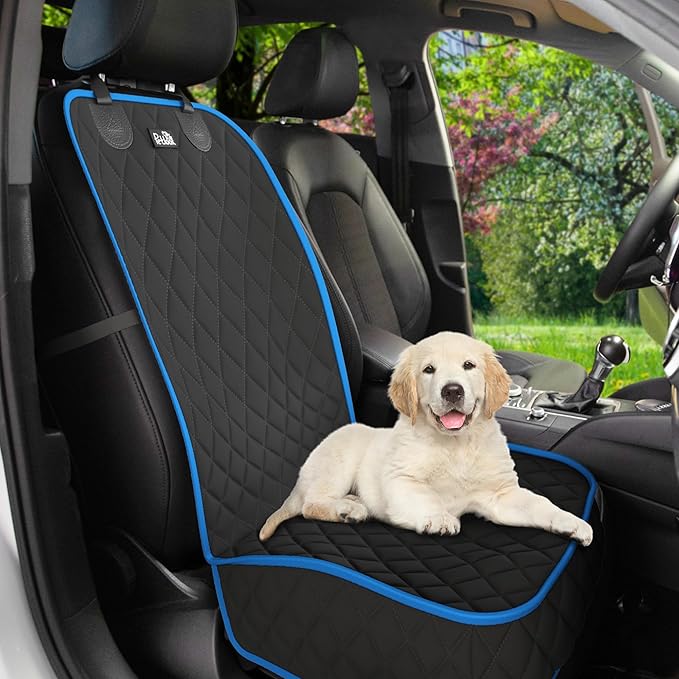 Front Seat Dog Cover for Car, Truck & SUV - Waterproof, Non-Slip Pet Car Seat Cover for Dogs - Durable, Easy to Install & Clean, Front Passenger Seat Protector for Pets & Vehicles