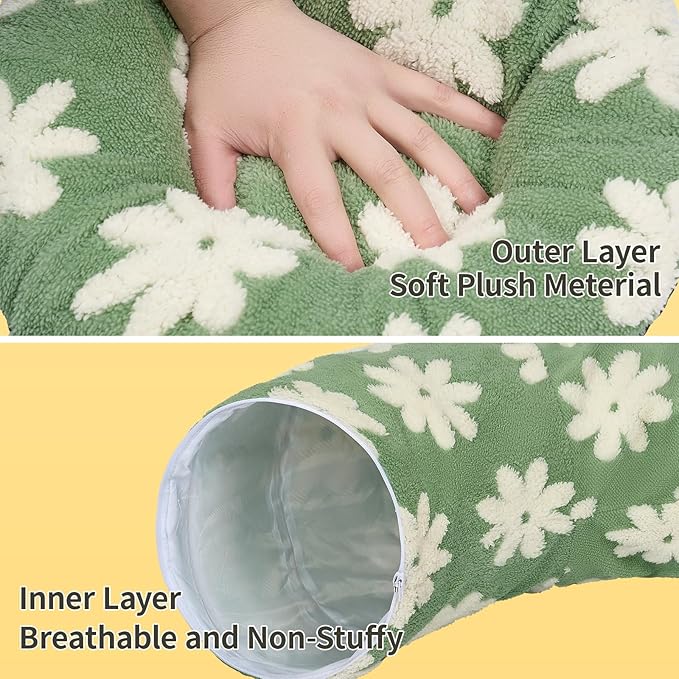 Pesen Cat Tunnel Bed with Soft Cushion, Cat Toys for Indoor Cats Enhance Bonding Between Pets and Owners, Encourage Exploration, and Satisfy Natural Instincts for Kittens, Dogs, and Rabbits