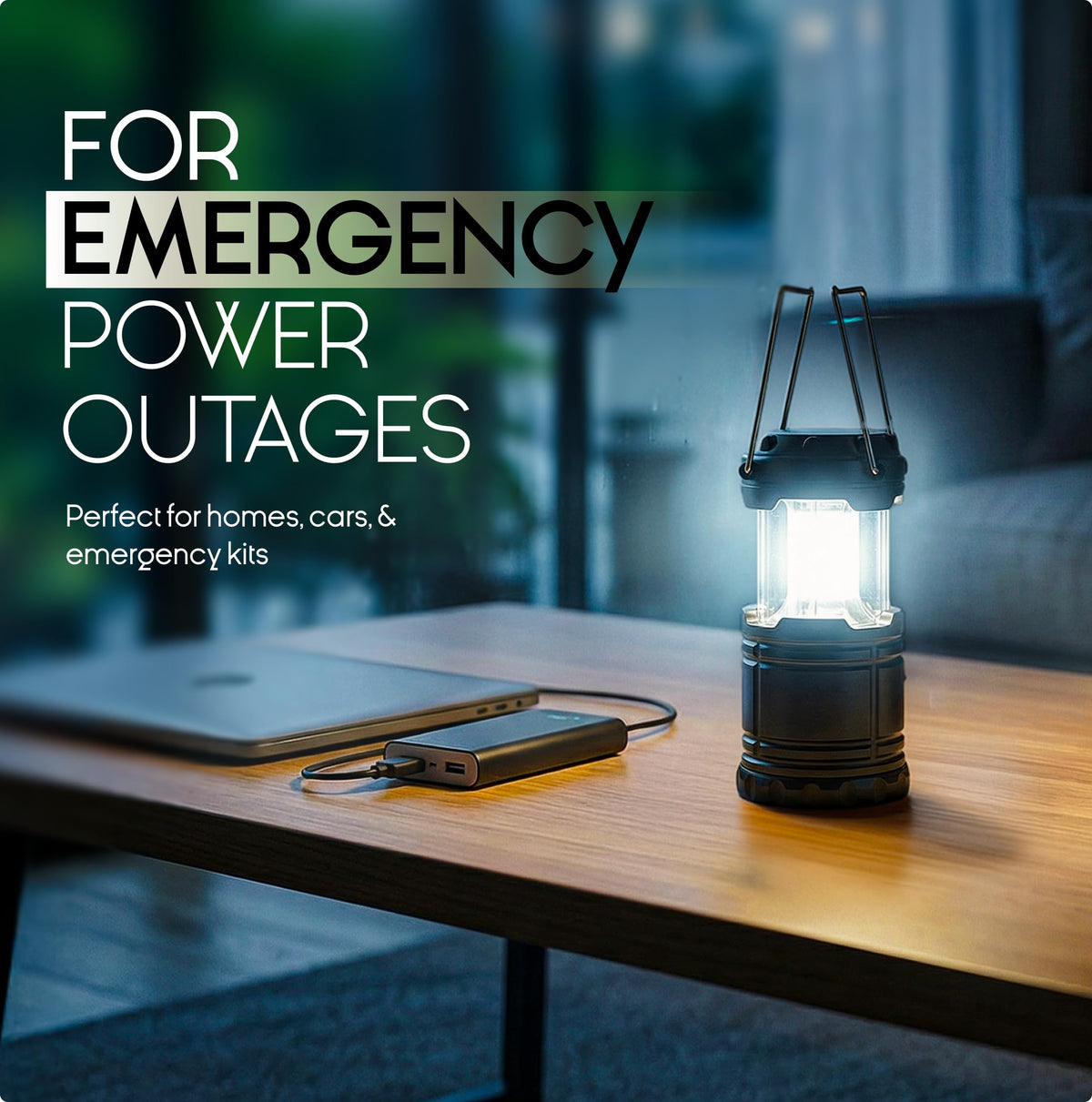 MalloMe Camping Lights Lantern Flashlights, Battery Powered Operated Lamp Lanterns for Power Outages, Camping Essentials Solar and Rechargeable Options for Outdoor, Home, Emergency, Hurricane Survival