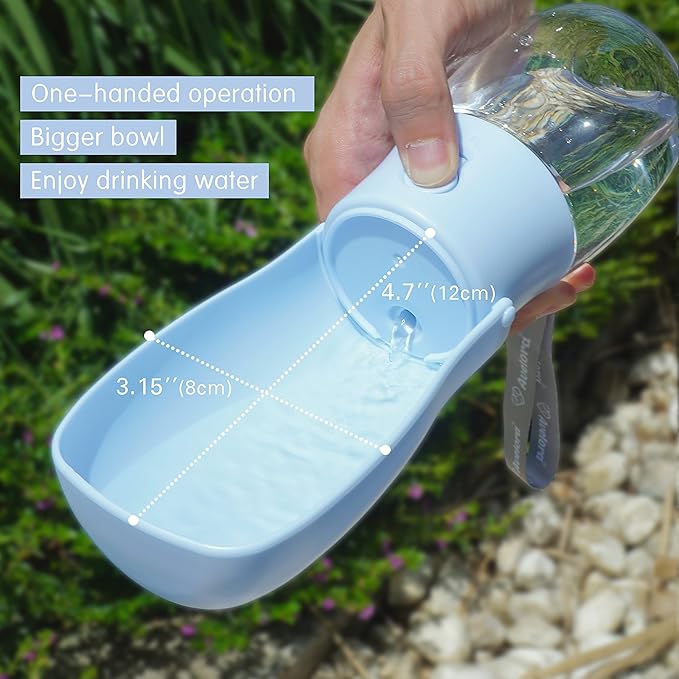 Foldable Dog Water Bottle,Portable Water Dispenser,Outdoor Pet Water Bottle for Dog,Cat,Puppy,Walking,Hiking,Travel.Dishwasher Safe,Puppy Accessories,10oz