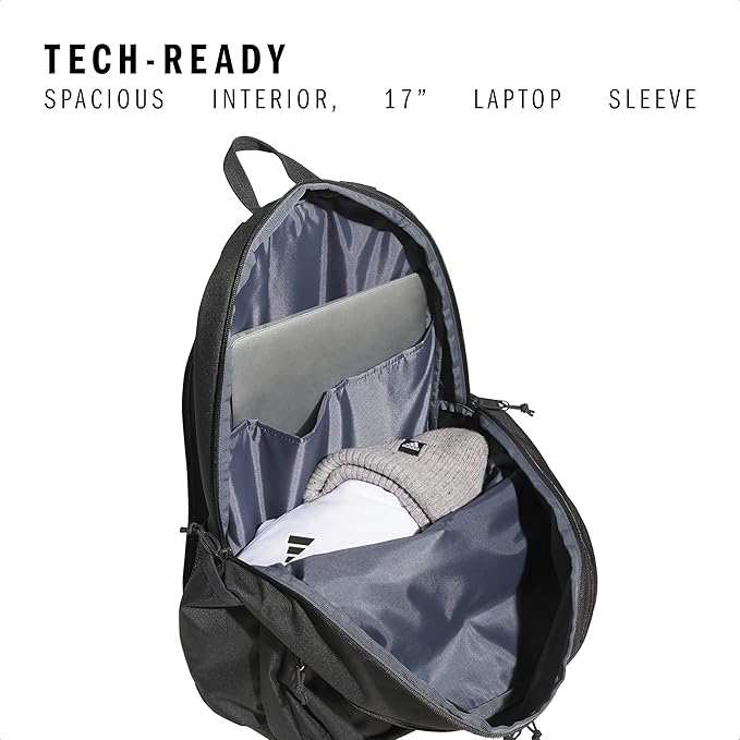 adidas Prime Backpack for Work, Travel Bag for Women and Men with Padded Compartment for Laptop