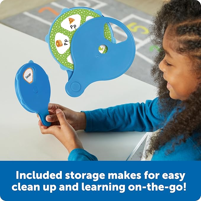 Learning Resources Skill Builders! Letter Quiz Wheel, Alphabet Flash Cards, Reading Games, Sight Words Flash Cards Kindergarten, Ages3+, 28 Pieces