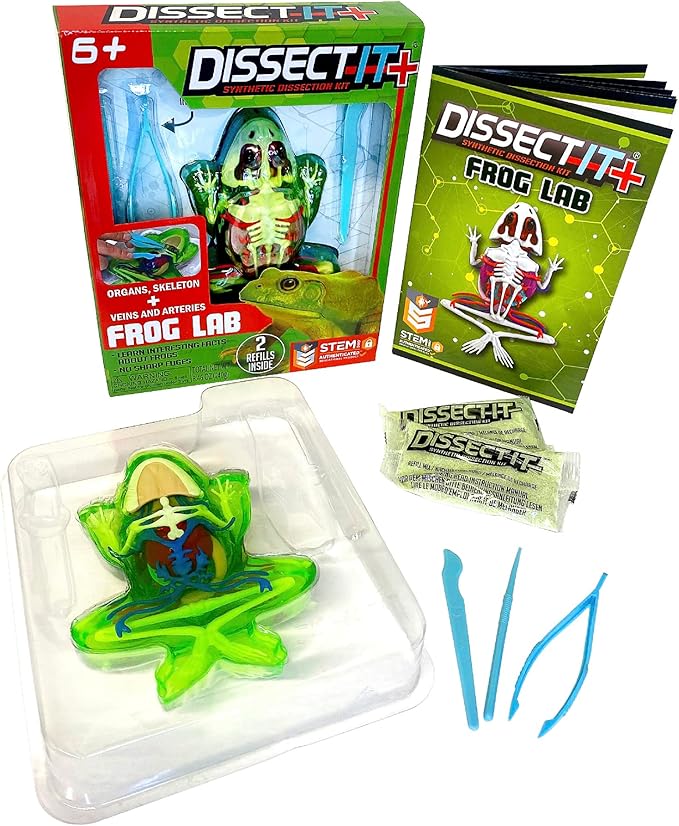 Dissect-It Upgraded Frog Dissection Toy Kit, Lab Experience Simulation Toys, STEM Toys for Animal Science, Anatomy, and Home Learning