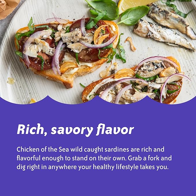 Chicken of the Sea Sardines in Louisiana Hot Sauce, 3.75 oz. Cans (Pack of 18), Wild Caught Sardines, Packaging May Vary