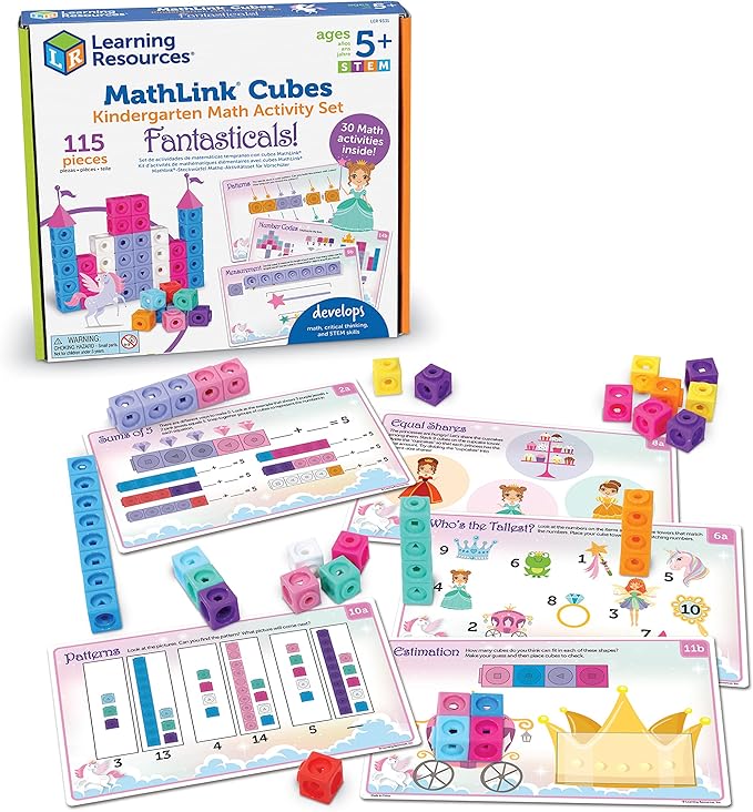 Learning Resources MathLink Cubes Kindergarten Math Activity Set: Fantasticals!