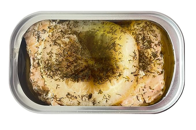 Cole's Patagonian Smoked Salmon Fillet w/Lemon & Dill in Extra Virgin Olive Oil | 3.2 oz Hand-Packed Smoked Salmon Canned | 13g Protein | pack of 10