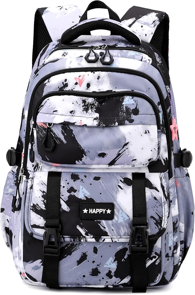 MITOWERMI Kids Backpack Bookbag for Boys School Bags Multi-pocket Teen Girls Backpack for School Elementary Students Schoolbags Casual Knapsack (Black)