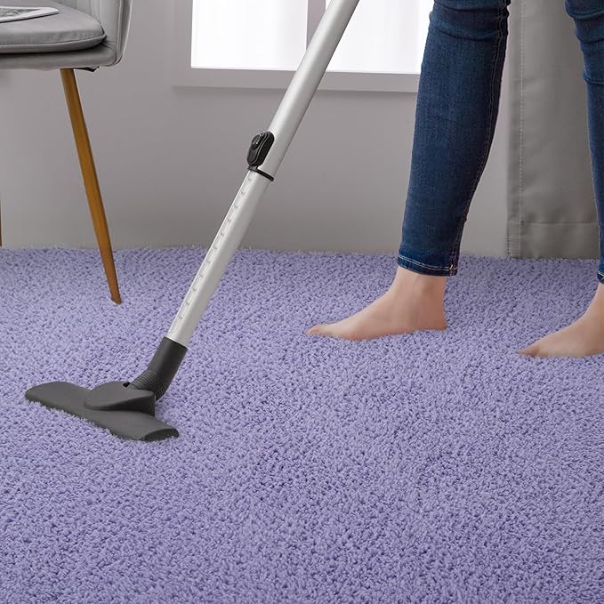 DweIke 4x6 Purple Area Rugs for Bedroom, Super Soft Living Room Rug, Thickened Memory-Foam Throw Carpet, Non-Slip and Washable Carpets for Kids Boys Girls Room Dorm Nursery Home Decor