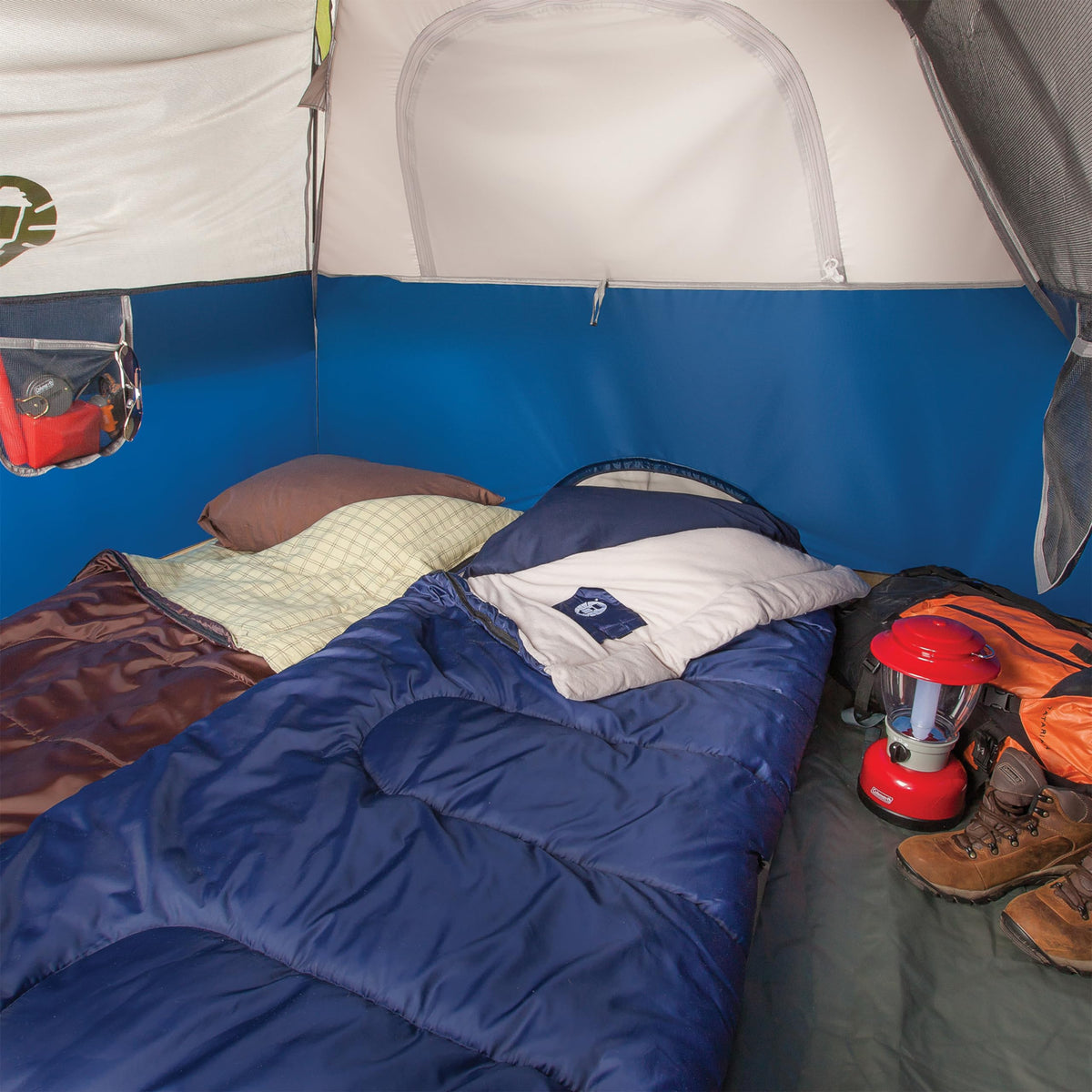 Coleman Brazos 20/30°F Adult Cool-Weather Sleeping Bag with No-Snag Zipper & Stuff Sack, Machine Washable
