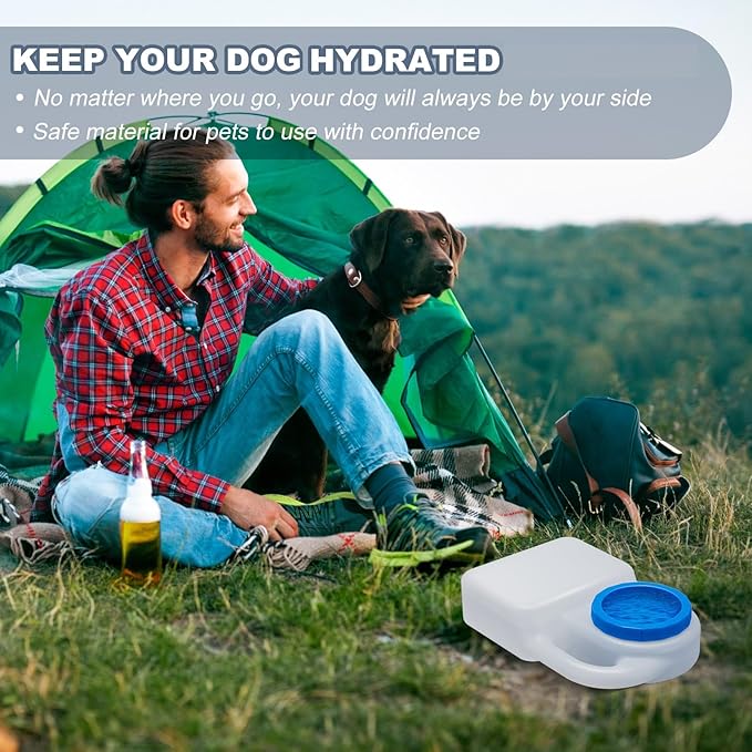 2 Pcs 3 Quart Dog Travel Water Bowl Portable Pet No Spill Water Bowl for Pet Dispenser for Small Large Dogs Cats Camping Hiking