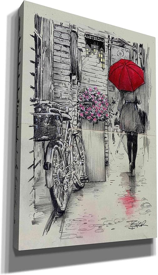 Epic Graffiti 'Amsterdam Walk' by Loui Jover, Canvas Wall Art, 18"x26"
