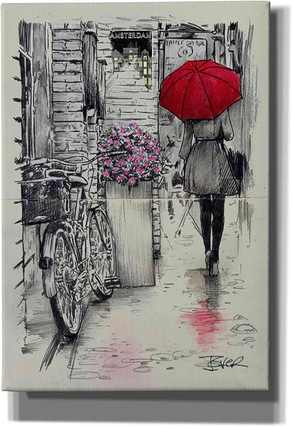 Epic Graffiti 'Amsterdam Walk' by Loui Jover, Canvas Wall Art, 18"x26"