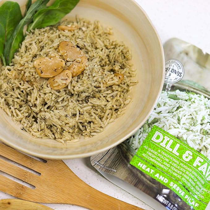 Wild Garden Heat and Serve Pilaf, Dill & Fava, Fully Cooked, Ready to Eat, Microwavable 8.8 oz, 6 pack