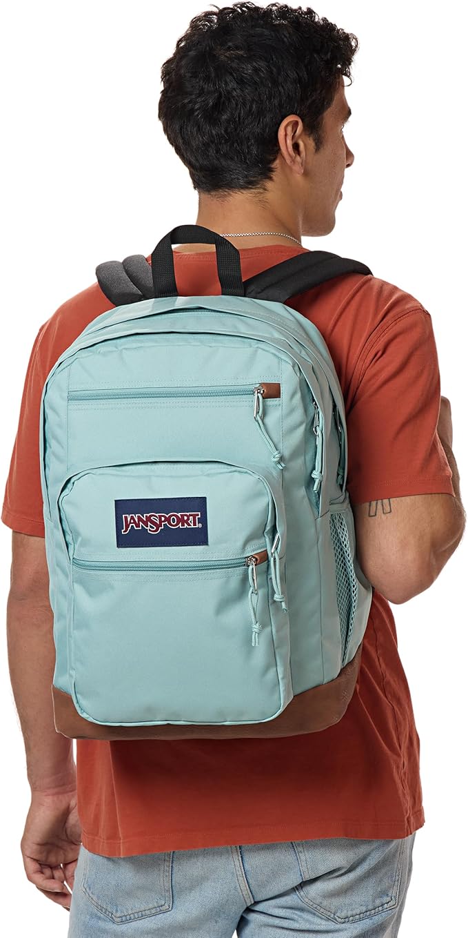 JanSport Cool Backpack with 15-inch Laptop Sleeve, Large Computer Bag Rucksack with 2 Compartments, Ergonomic Straps, Faded Sage