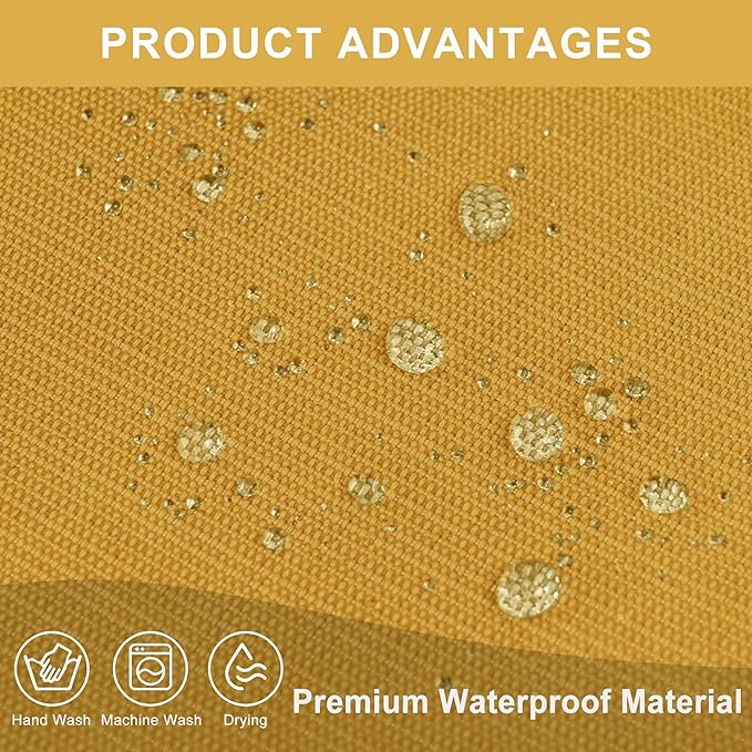 Dog Bed Covers Replacement Washable, Waterproof Dog Bed Cover with Zipper, 44Lx32Wx3H inch Durable Oxford Pet Bed Cover for Outdoor/Indoor Use, Cover Only, Yellow