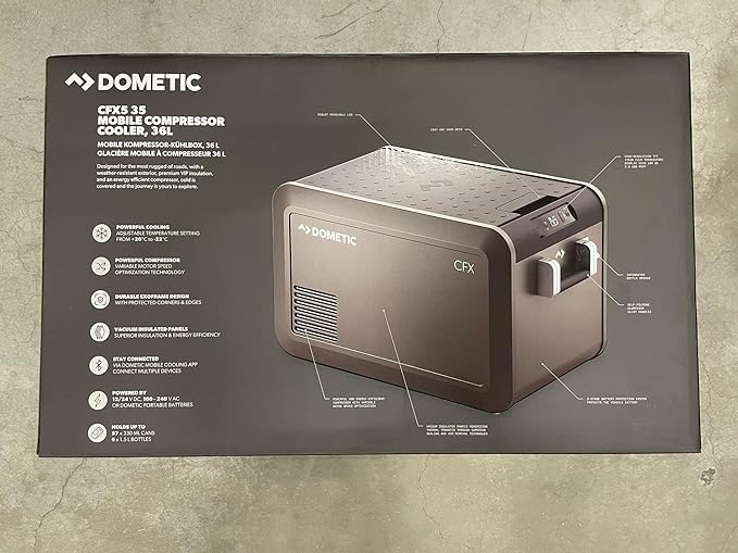 Dometic CFX Portable Electric Cooler and Freezer, Powered by AC/DC or Solar