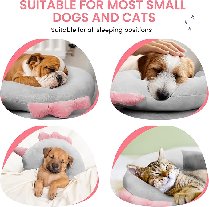 Dog Pillow - Soft Neck Pillows for Dogs, Washable Dog Calming Pillow for Better Sleep, Reduces Anxiety, Gift for Medium/Large Dogs and Cats