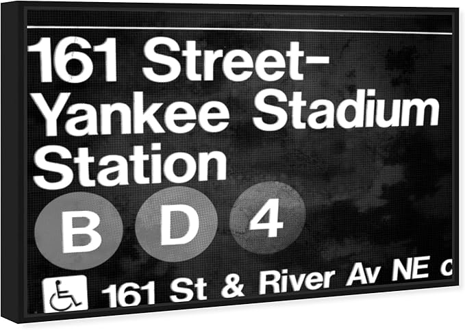 Cities and Skylines Framed Wall Art Canvas Prints 'Yankee Stadium' United States Cities