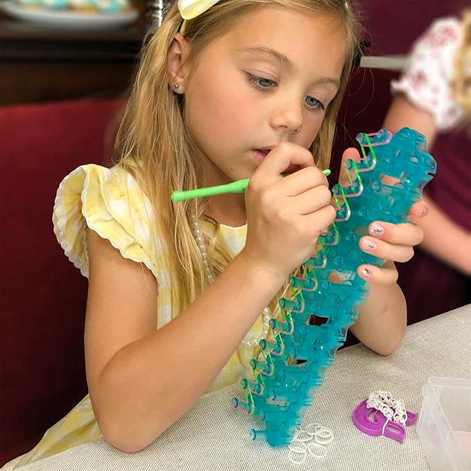 Rainbow Loom® Duo Combo with Jewel Rubber Bands Collection, Features 2 connectable to Make Longer and Wider Creations, an Organizer Case, Great Activity up to 4 People 7+