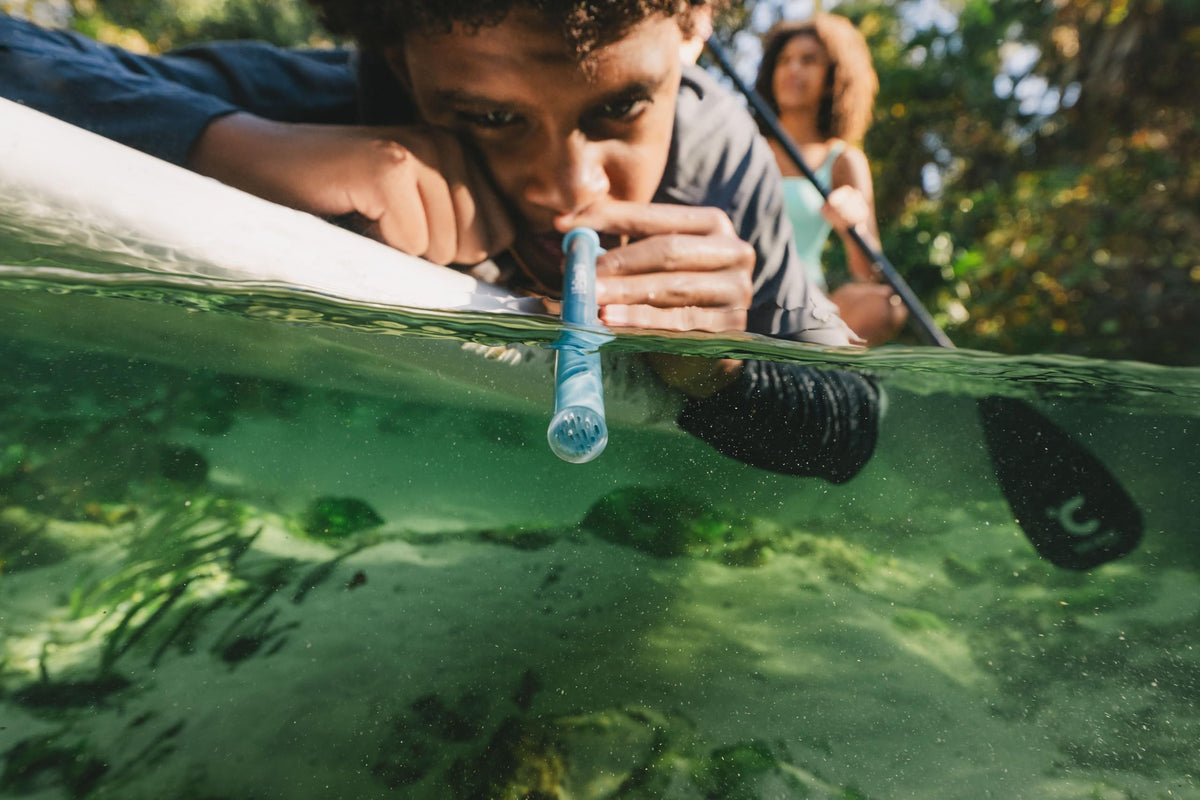 LifeStraw Sip Essential — BPA-Free Reusable Filter Drinking Straw, Removes Microplastics, Bacteria and Parasites for Travel and Everyday Use, Seaglass