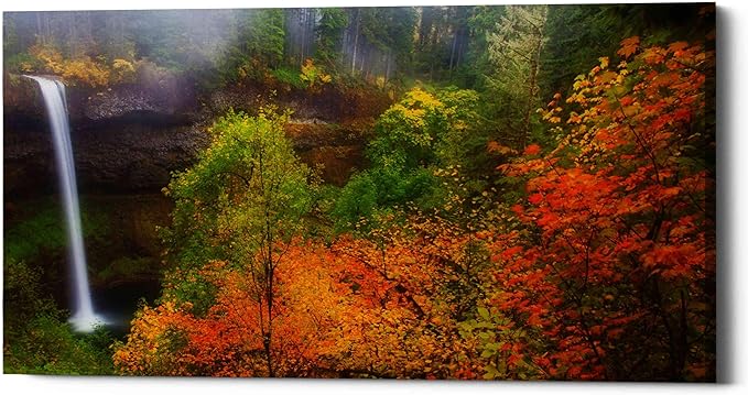Epic Graffiti 'Silver Falls' by Darren White, Canvas Wall Art, 12"x24"