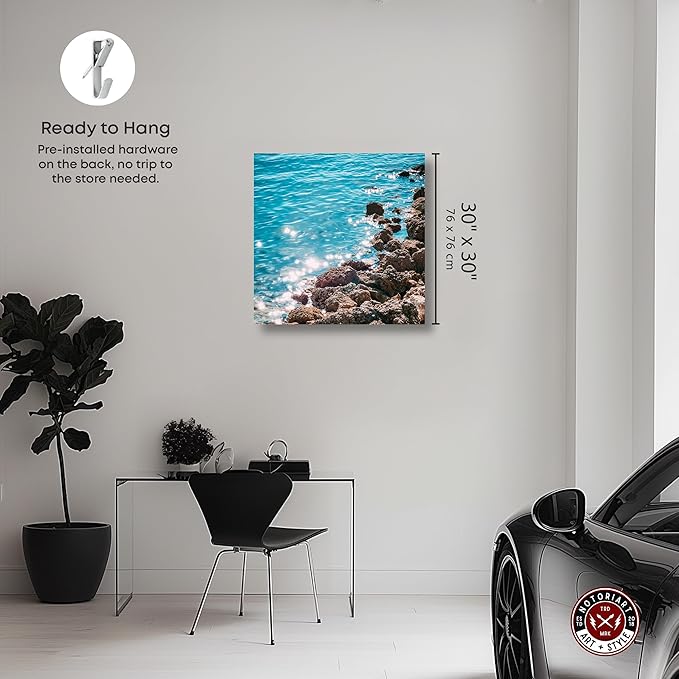 Italian Summer Landscape Photography Canvas Wall Art by Notoriart, Gallery Wrapped, 30"x30"