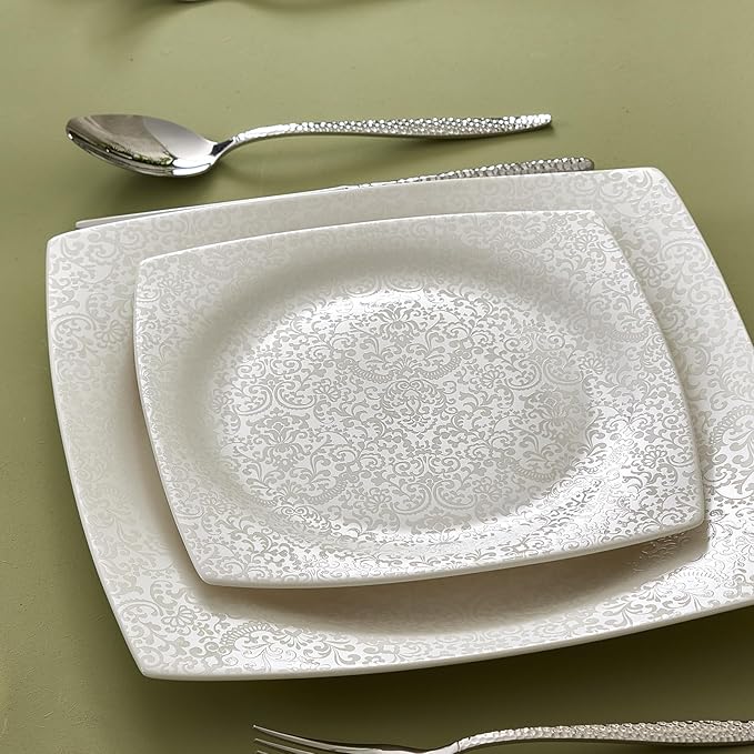 Karaca New Flava 24 Piece Porcelain Dinnerware Set for 6 People, Elegant Porcelain Dishware with Dinner, Pasta, Side Plates, Bowls, Kitchen Essentials Durable, Resistant, Ideal for Dinner Serving