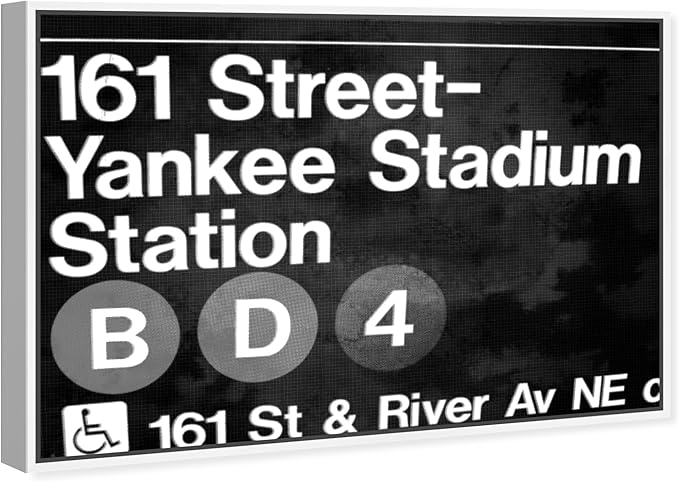 Cities and Skylines Framed Wall Art Canvas Prints 'Yankee Stadium' United States Cities