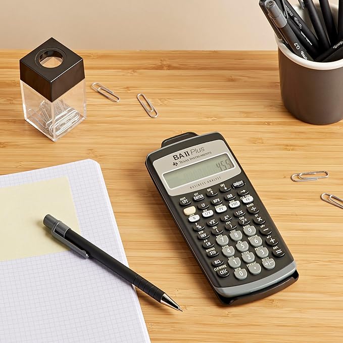 Texas Instruments BAII Plus Financial Calculator, Black