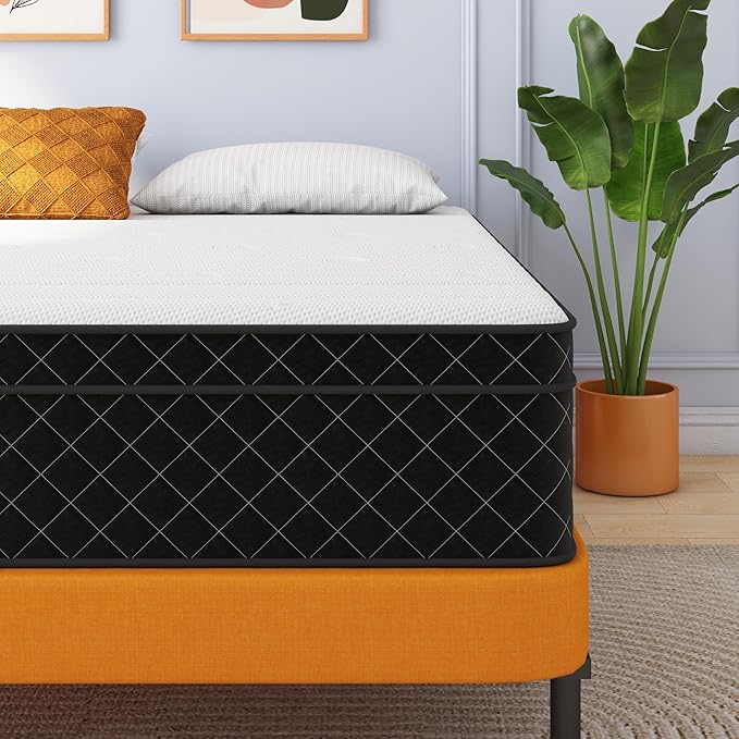 Full Mattress, 12 Inch Full Size Mattress Bed in a Box,Memory Foam & Pocket Springs, Medium Feel, Cool Sleep & Pressure Relief, 120-Night Trial