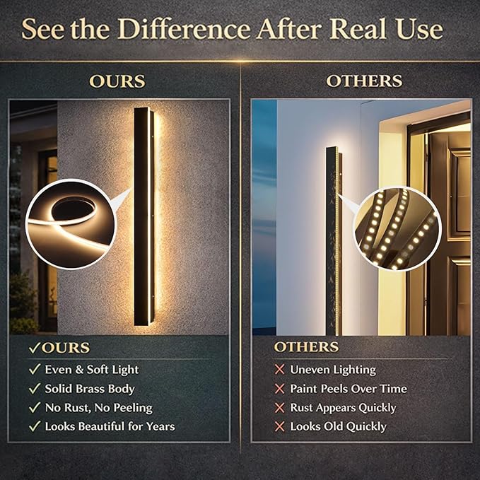 Outdoor Sconce Lights, 59in Outdoor Sconce Exterior Light, 2700-6500K Dimmable Long Strip Wall Sconce with Remote, Black Linear Wall Mount Outside Lighting for Garage