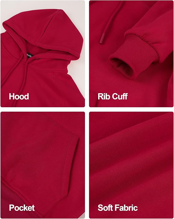 XPUDAC Matching Hoodie for Dogs and Humans Womens Hoodie Oversized Fleece Sweatshirts Long Sleeve Sweaters Pullover Fall Winter Clothes with Pocket, Red, XX-Large